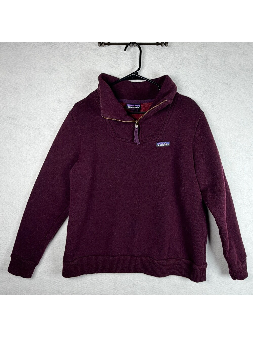 Patagonia Worn Wear Maroon Half-Zip Pullover Sweater